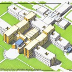 Progetto esecutivo del nuovo polo ospedaliero del basso ferrarese  – Perizia di assestamento in riduzione per n°270 posti letto, per la Coopcostruttori di Argenta (FE). (1996)