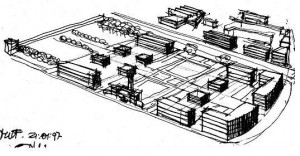 Progetto di fattibilità per la redazione di un Piano Particolareggiato di Iniziativa Pubblica soggetto a programma integrato di intervento sull'area di proprietà comunale di via Darsena  (ex M.O.F). (1996)