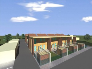 Progetto preliminare per la realizzazione di residenze a schiera a Casaglia - FE. (2007)