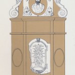 Ricostruzione monumento funebre della famiglia Braghini Rossetti nella chiesetta del cimitero di Pontelagoscuro (FE). (1989)