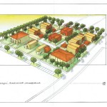 Progetto di nuovo insediamento residenziale a Ferrara, località Pontetravagli. (2012)